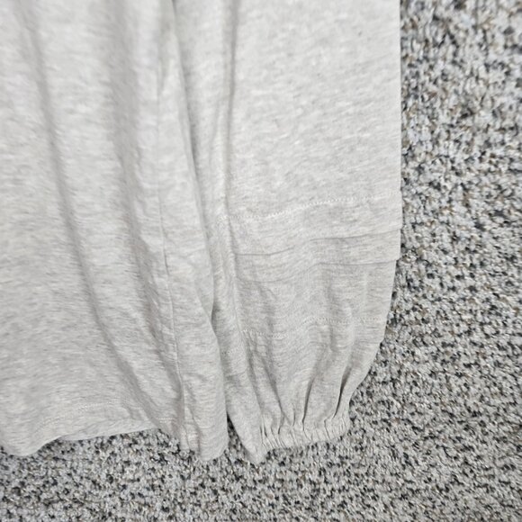 Chicos Top Womens 0 US Small Beige Scoop Neck‎ Long Sleeve Heathered Tee Casual - Picture 2 of 7